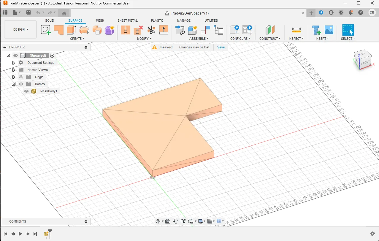iPad Spacer Model